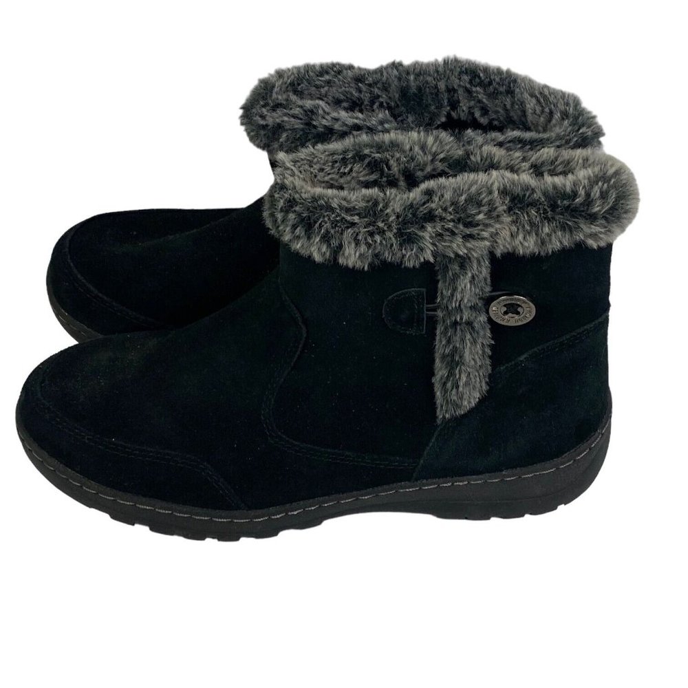Women's KHOMBU Black Boots Grey Fur Winter Boots Women’s size 9 M